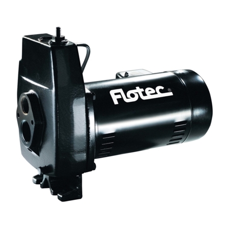 STA-RITE Flotec Convertible Jet Pump, 5.5, 11 A, 230/115 VAC, 1 hp, 1-1/4x1in Connection, 70 ft Max Head, 17 gpm FP4210